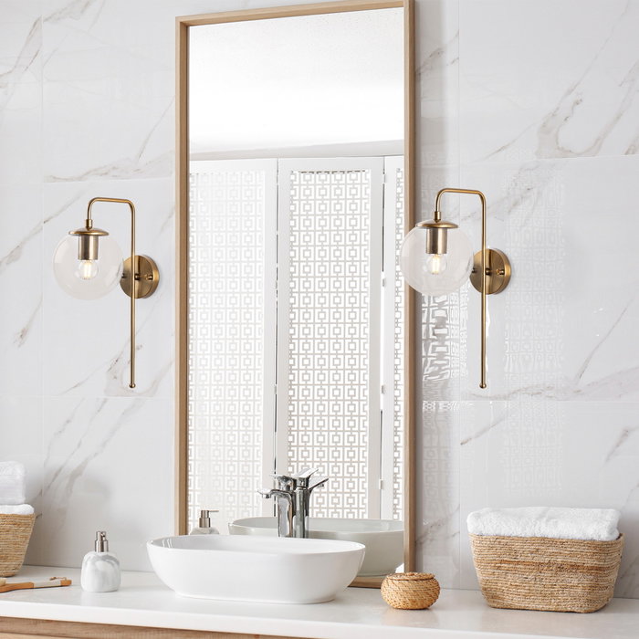 Opviq Lámpara de pared vintage con cuerpo de metal y tapa de cristal Opviq Lámpara de pared vintage con cuerpo de metal y tapa de cristal